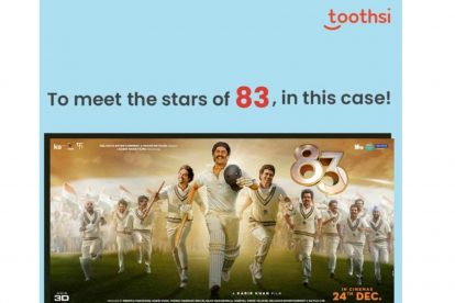 toothsi announces its association with Ranveer Singh starrer 83