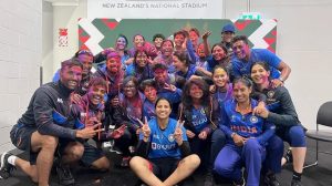 In New Zealand, members of India's women's cricket team celebrate Holi. BCCI publishes a post