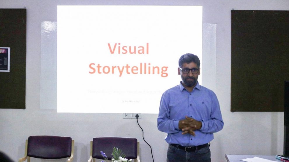 An 'Art Talk' : Celebrity photojournalist Atul Hundoo shares Visual Storytelling Tips with Visual Arts students of World University of Design, Sonipat-Haryana