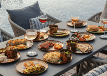 Chef Suresh Rajan Pillai presenting Mazzo’s new South Indian-inspired menu at Marriott Executive Apartments Hyderabad rooftop restaurant