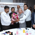 SRA CEO Dr Mahendra Kalyankar addresses real estate leaders from CREDAI-MCHI, NAREDCO and BDA during a meeting on digital reforms for Mumbai’s slum rehabilitation schemes.