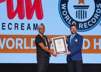Over 5,000 children come together in Hyderabad as Arun Icecreams enters the Guinness World Records