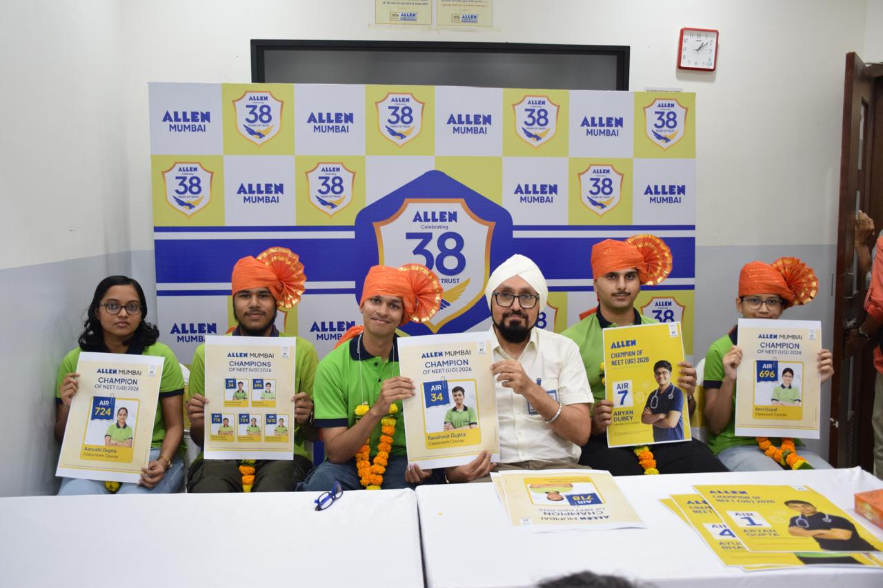 Allen Mumbai Student Raushmit Gupta Secures AIR 34 in NEET UG 2026