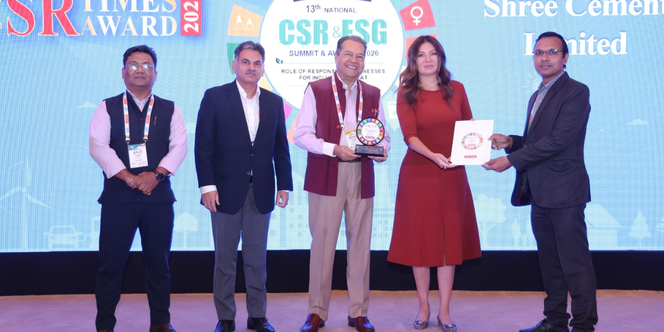 Shree Cement Wins CSR Times Gold for Rural and Infrastructure Development