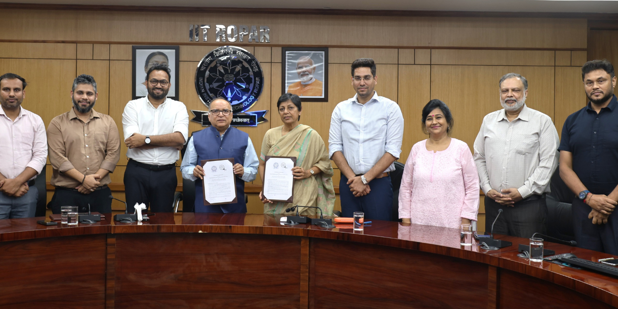 Prof. Rajeev Ahuja and Ms. Vini Mahajan Sign IIT Ropar CRRID MoU for AI and Public Policy Research