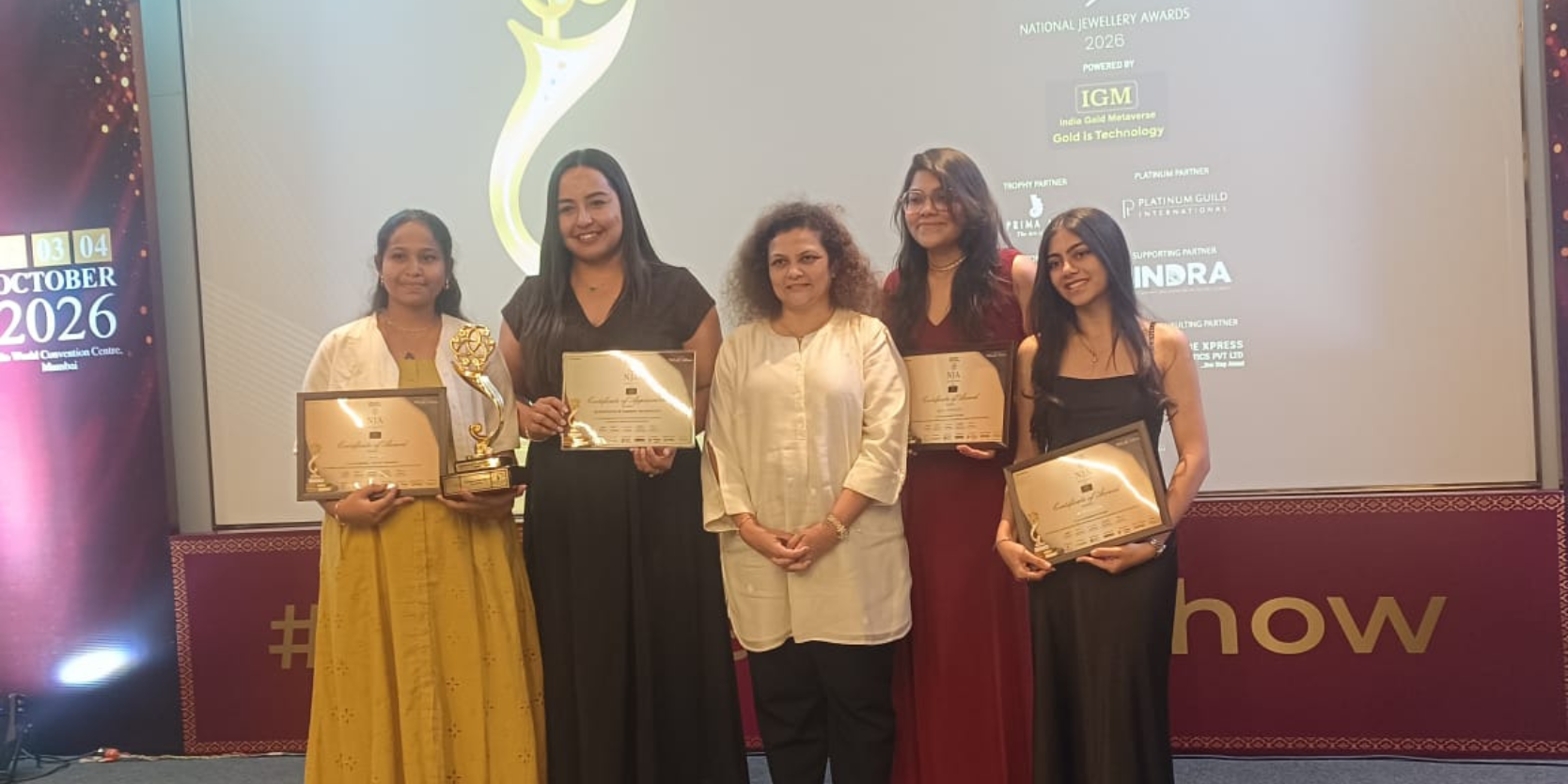 Three National Jewellery Awards 2026 Wins Put JD Institute Bengaluru Talent in Focus